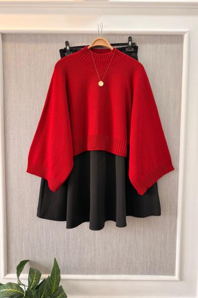 VALON PREMİUM TAKIM BORDO-SİYAH KIRMIZI Siyah